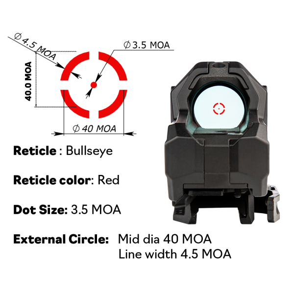 Meprolight, M22 Bullseye Reticle, 3.5 MOA, 1X28 - Image 6